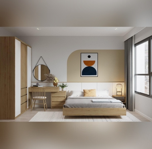 Combo Phòng Ngủ Gỗ Mdf / Sơn - CBS4