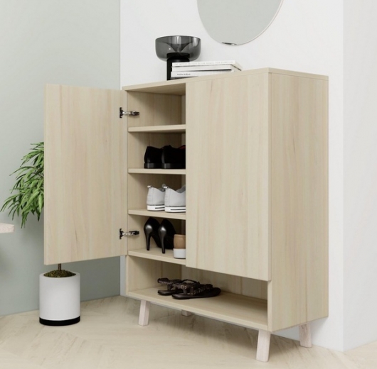 Tủ Giày Cánh Mở / Chân Trụ - MMT60